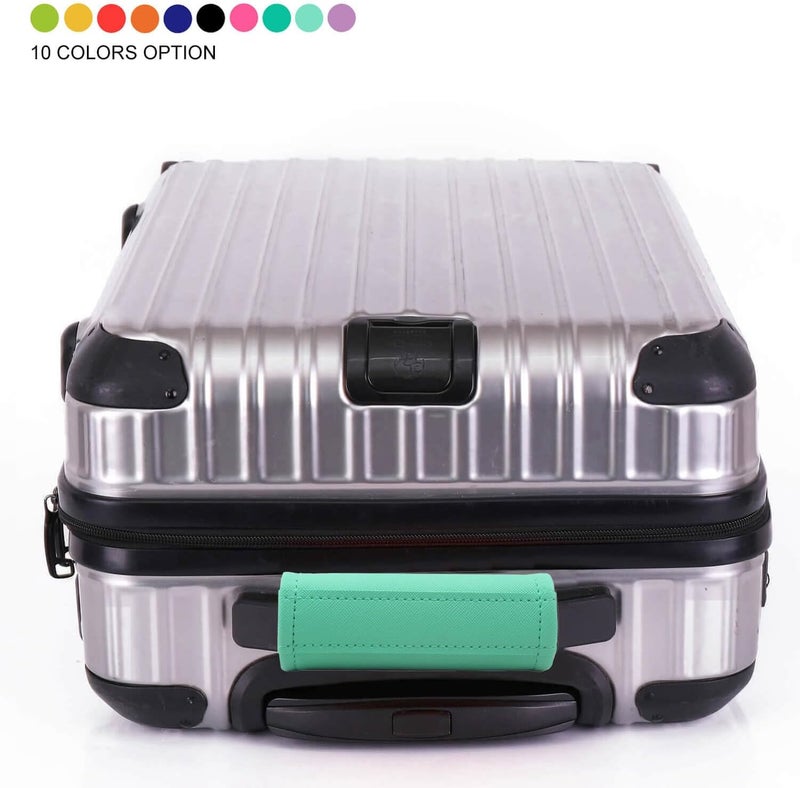 Gowraps Luggage Handle Wrap 5 Pack-Leather Luggage Handle Wraps for Suitcase/Handbag/Duffel Bag/Car Bright Luggage Identfier/Handle Covers/Grips Luggage Accessories for Travel 3.0 (Aqua) - Image 5